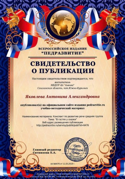 сертификат о публикации 1